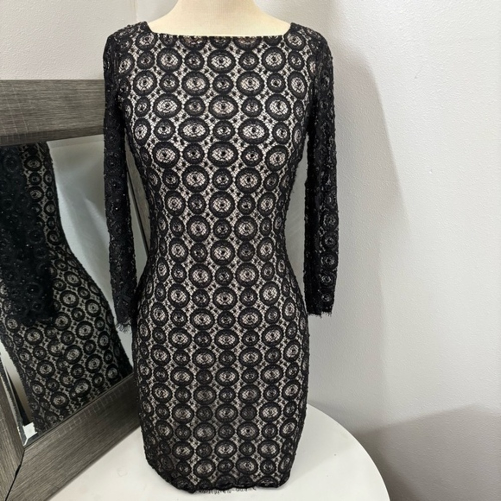 Diane Von Furstenberg black “zarah” dress with beaded embellishments
